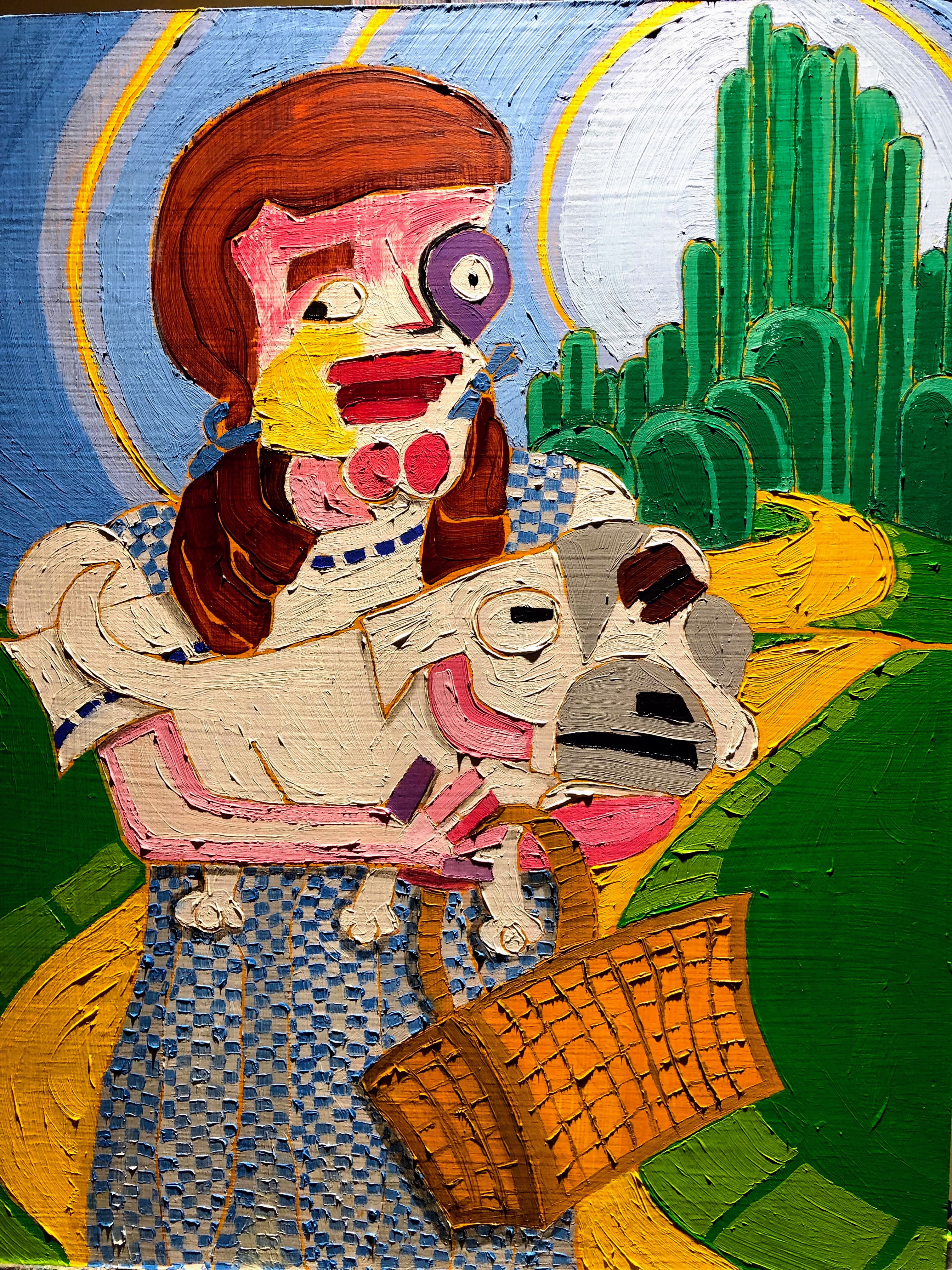 Dorothy and Toto painting