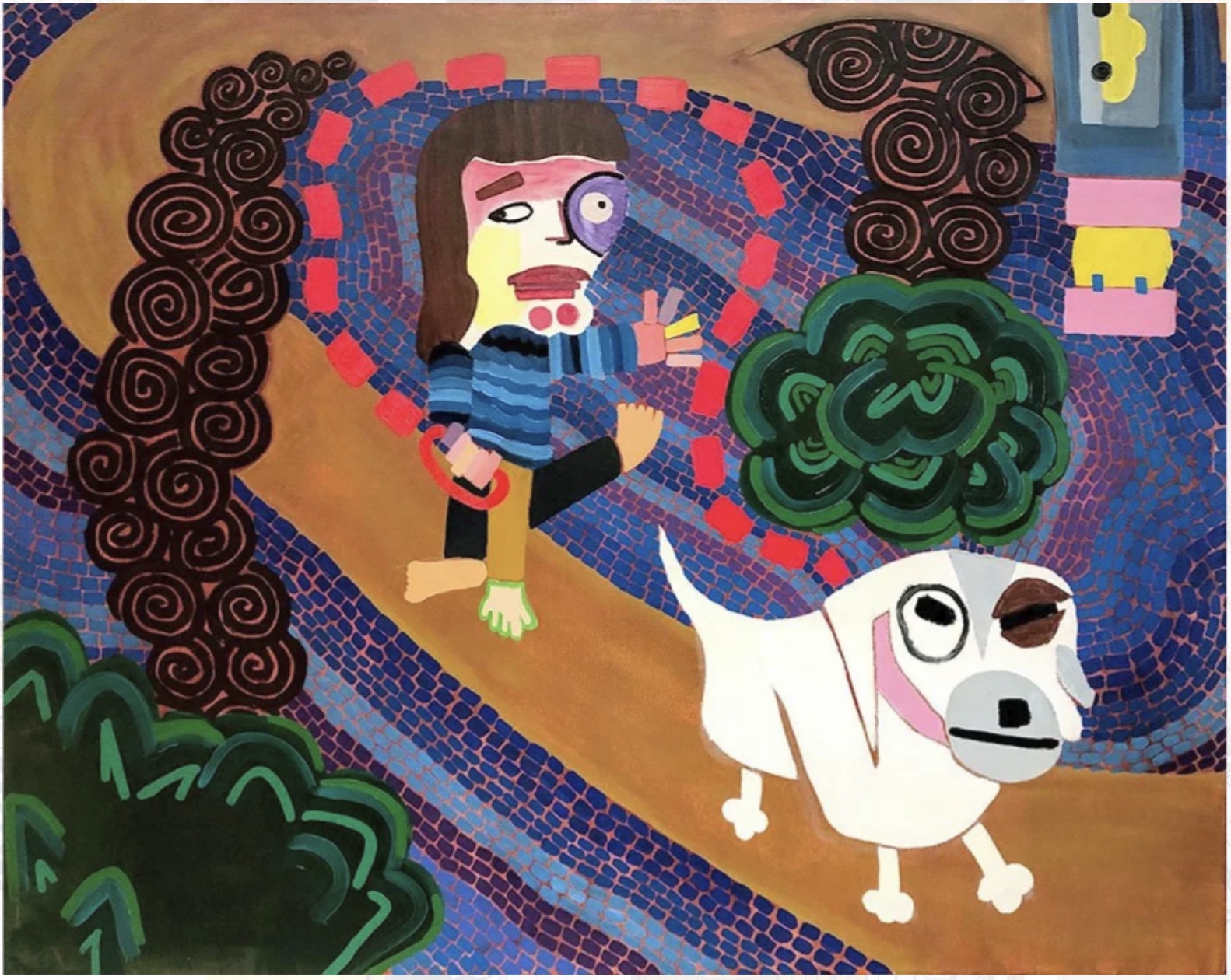 Going for a Walk painting